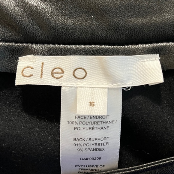 Cleo Soft Faux Leather Midi Skirt Black Size 16 - Picture 6 of 14